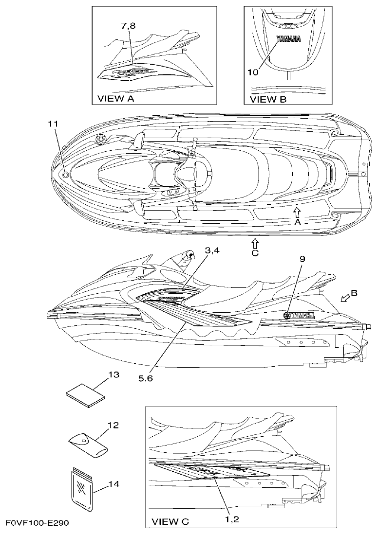 Yamaha A1 GRAPHICS parts diagram